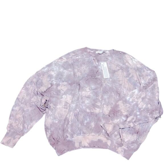 Young Fabulous & Broke Juliette Tie Dye Sweatshirt NWT Purple Gray Oversized - Picture 16 of 16